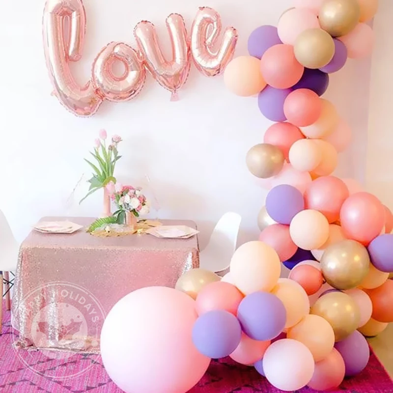 5-12inch Macarone Balloon High Grade Candy Color Latex Balloon Matte Metal Chrome Balloon Birthday Wedding Valentine's Day