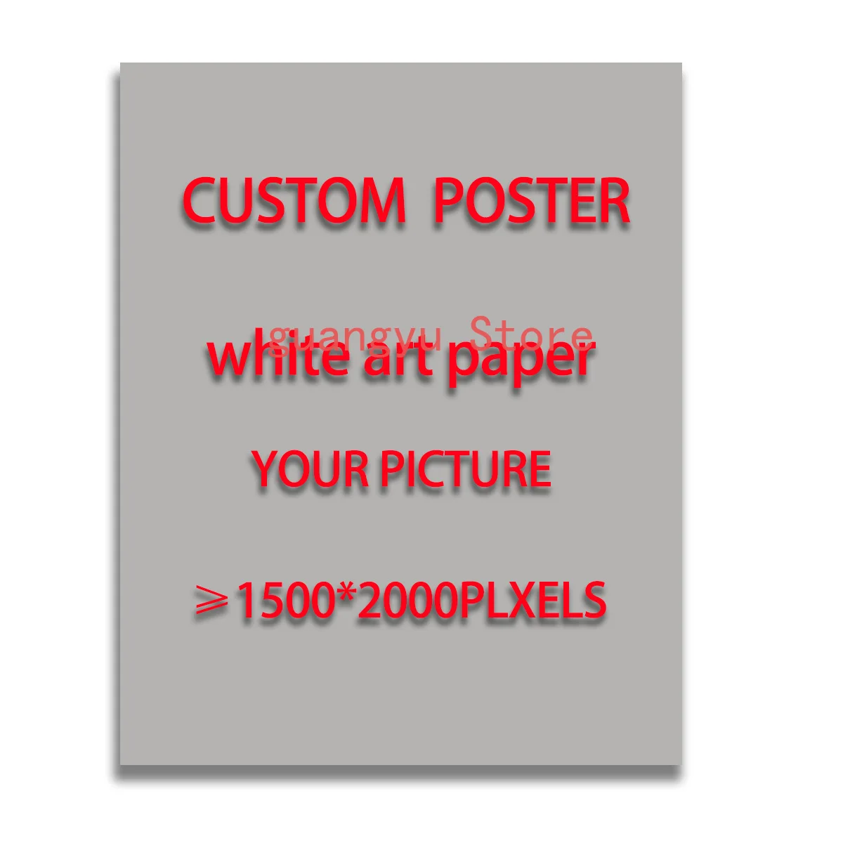 Customized Matte White Art Paper Poster Game Anime Poster Personalized Character Pet Animal Modern Art Painting Decoration