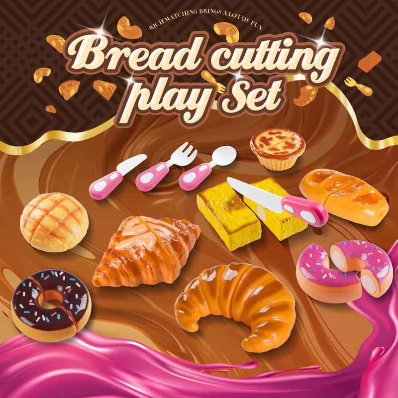 Keuken Rollenspel Speelgoedset voor Meisjes Dessert Simulatie Thee Tijd Cut-Cut-Liefde Zoete lekkernijen Fantasiespel Cadeau voor kinderen