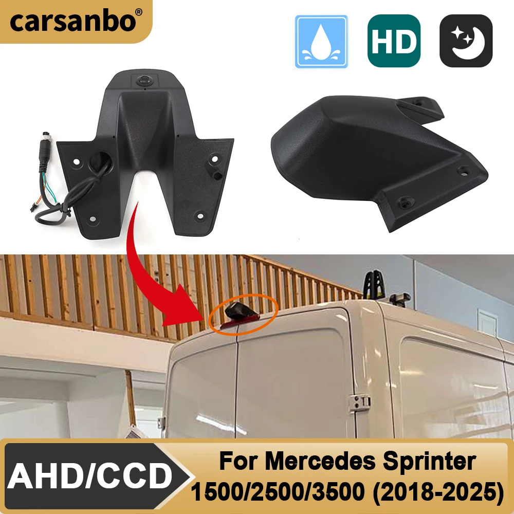 Carsanbo Rear View Camera for Mercedes Sprinter 1500 2500 3500 2018 2019 2020 2021 2022 2023 2024 2025 Optional Camera Or Casing