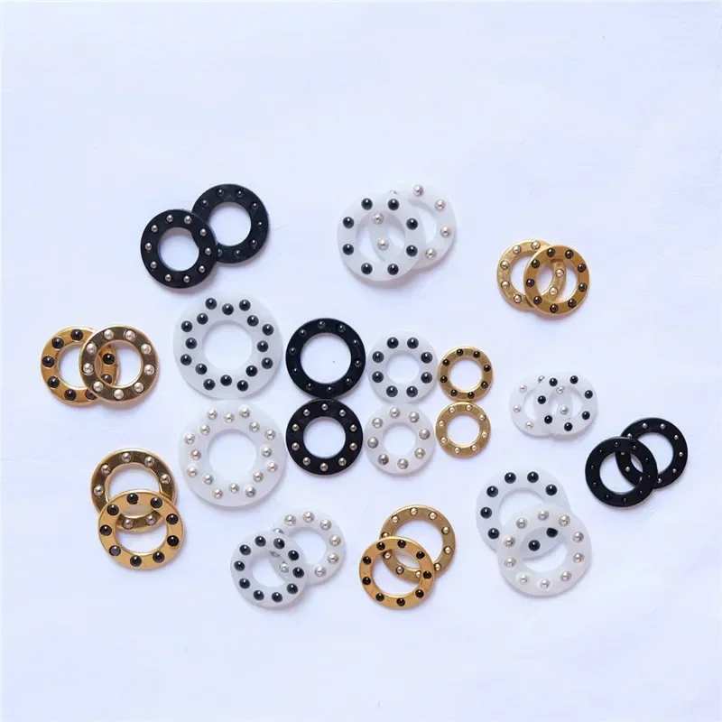 10pcs/Lot Mini Plane Axial Bearing Ceramic Steel Ball Thrust Copper Brass Protection Support Folding Knife Accessories