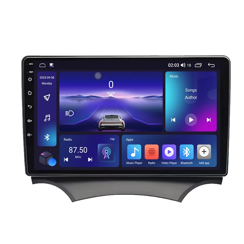 Android 16 Auto autoradio voor Ford Ka 2008 2009 2010 2011 2012 2013 2014 Carplay multimediaspeler stereo GPS head unit DSP BT - afbeelding 2