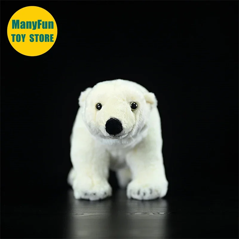Oso Polar de peluche, oso de hielo realista, peluche, oso blanco ártico realista, Animal relleno, muñeco de simulación, regalos de juguete