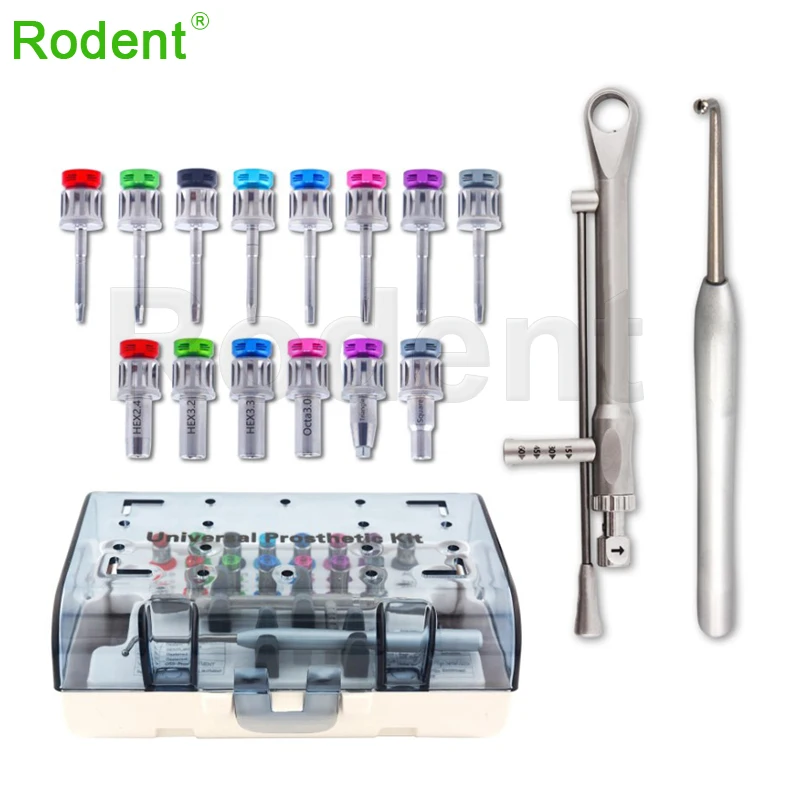 New Arrival Dental Implant Screw Driver Universal Restoration Tools kit Orthodontics Torque Wrench with 14pcs Screwdrivers