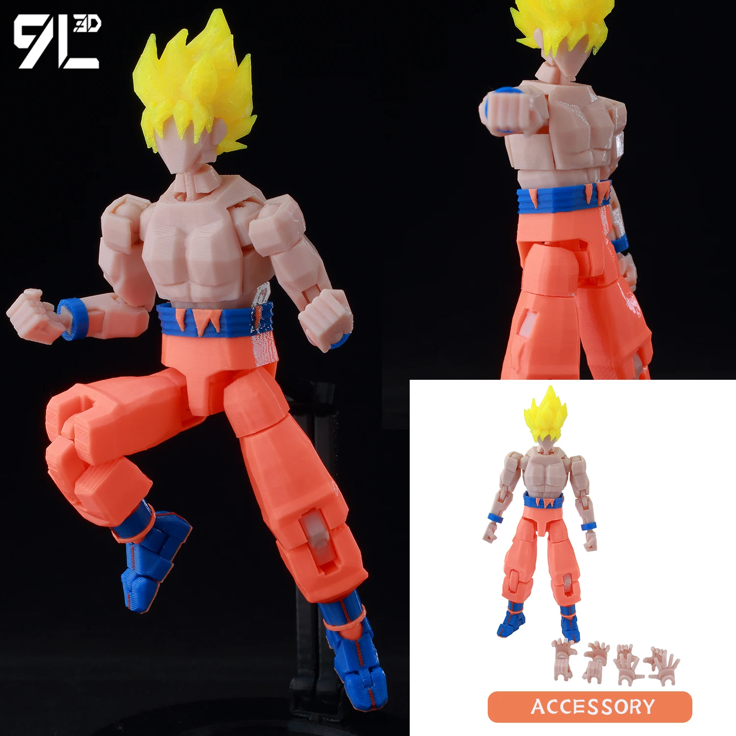 9L3D Titan13 Lucky13 フィギュア玩具 T13 ドラゴンボールロングヘア超