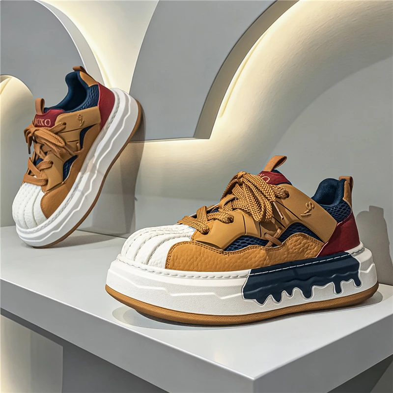 

Мужские кроссовки на весну, мужские кроссовки на шнуровке, нескользящая обувь на платформе, высококачественная тренировочная теннисная обувь, износостойкая мужская обувь