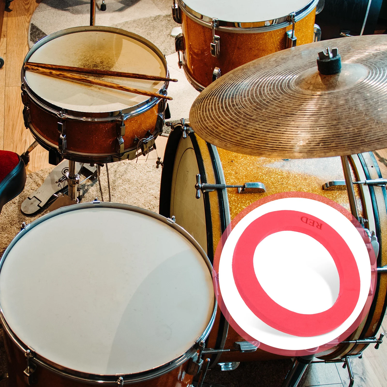 

Self-Adhesive Bass Drum Enhancer Foam Pad Durable Drum Set Amplifier Professional Percussion Accessory Booster