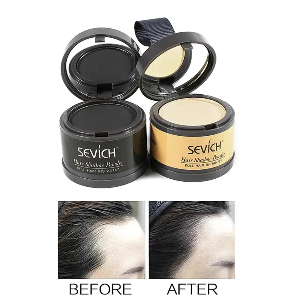 Polvo de relleno de reparación de rayita negra con soplo Sevich, polvo fino esponjoso Pang Line Shadow polvo para la frente, corrector de maquillaje para el cabello