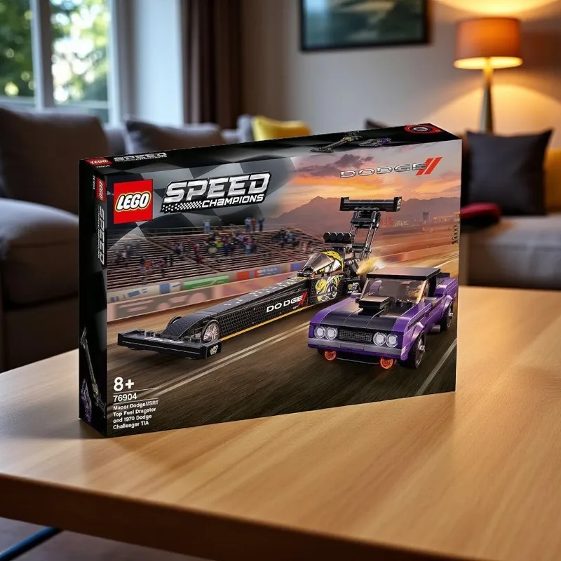 

LEGO 76904 Mopar Dodge//SRT Top Fuel Dragster и 1992 года Dodge Challenger T/A