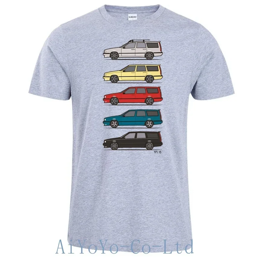 2024 Car 850 V70 T5 Cars Turbo Wagons Men T Shirt Volvoes 850 V70 T5 T-Shirt Men Vintage Classic Men's TShirt