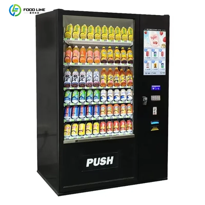 QR Code Payment Snack Drink Vending Machine Built-in Payment Refrigerated Commercial Vending Machine