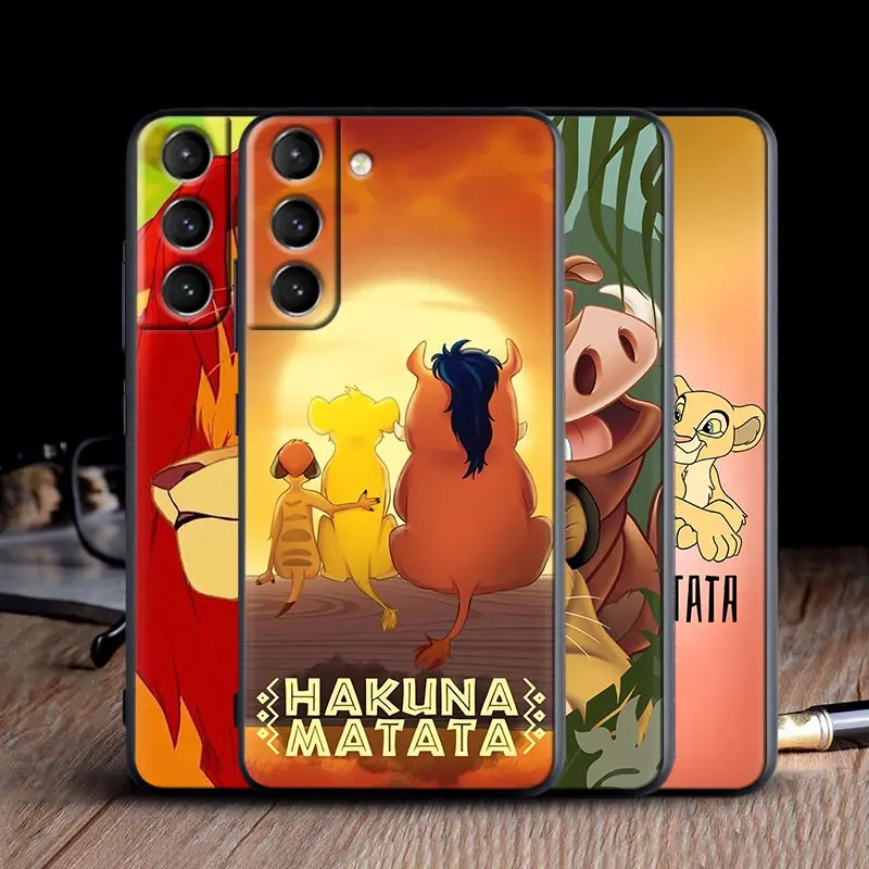 The Lion King HAKUNA MATATA Phone Case For Samsung Galaxy S24 Ultra S23 FE S22 5G S21 S20 Back Cover S23 S24 Plus Silicone Cases