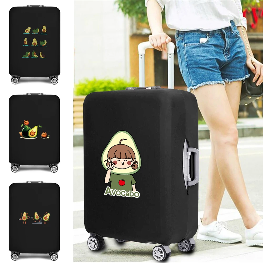 Fashion Luggage Protective Cover 18-32 inch Trolley Baggage Travel Bag Covers Elastic Suitcase Case Dust Cover Avocado Printed