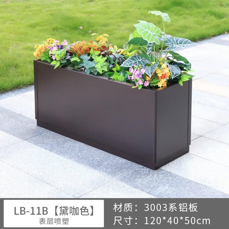 Outdoor aluminum alloy flower box combination coffee shop dining bar store partition flower bed aluminum alloy sales department
