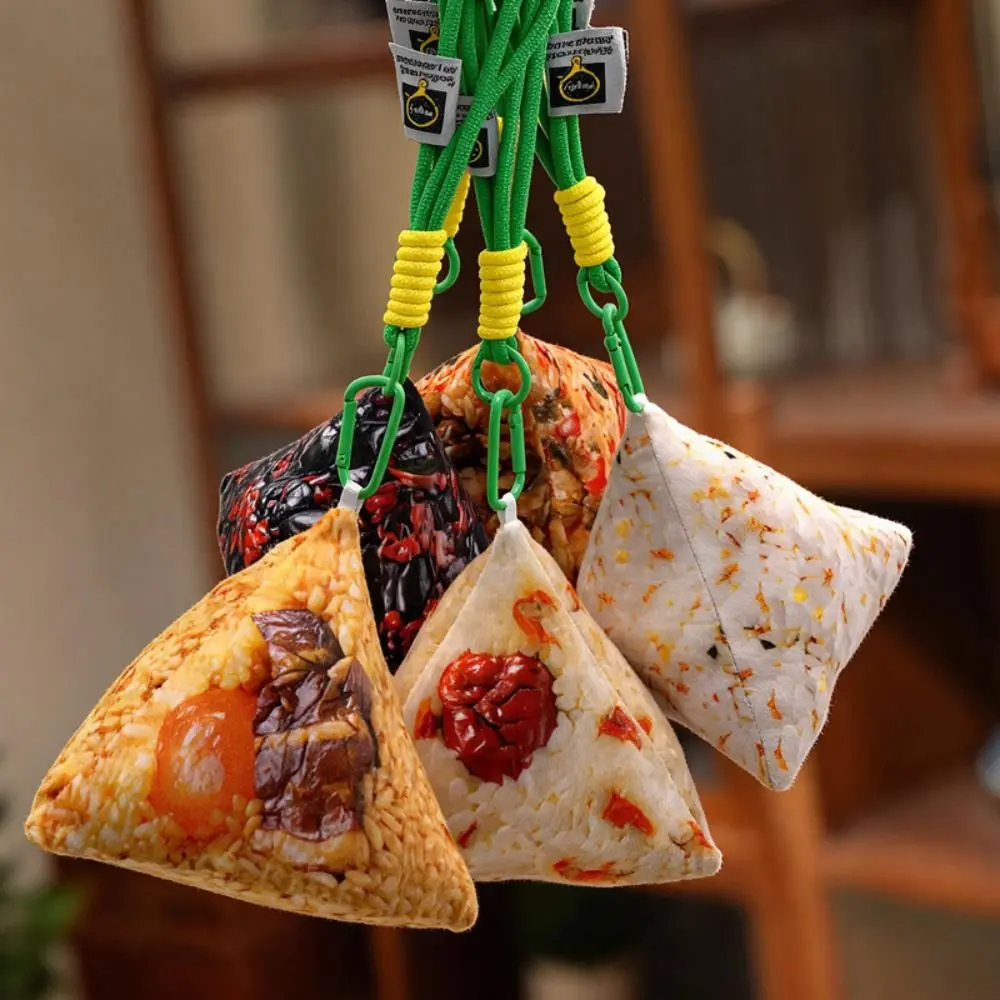 Creative Design Simulation Zongzi Plush Toy Soft Plush Cute Style Rice Dumpling Cushion Kawaii Large Size Plush Toy Keychain