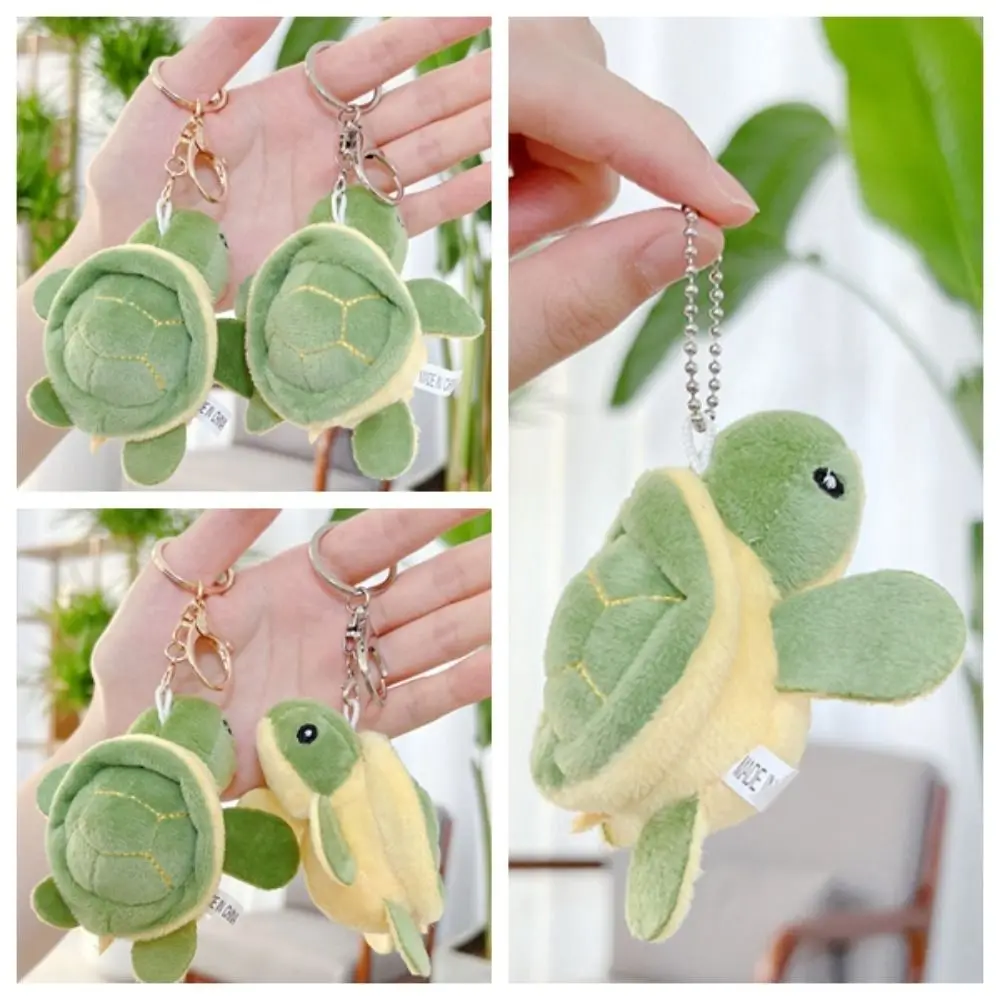 

Stuffed Animals PP cotton Turtle Pendant Cartoon Turtle Metal Buckle Turtle Keychains Soft Turtle Keyring Accessories