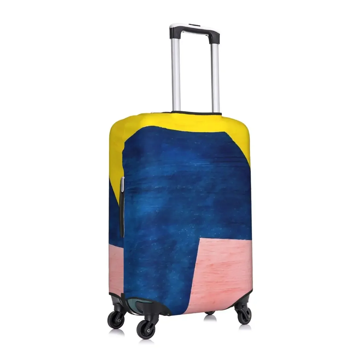 ColorBlock Suitcase Cover Flight Geometrical Shapes Elastic Luggage Case Travel Protection