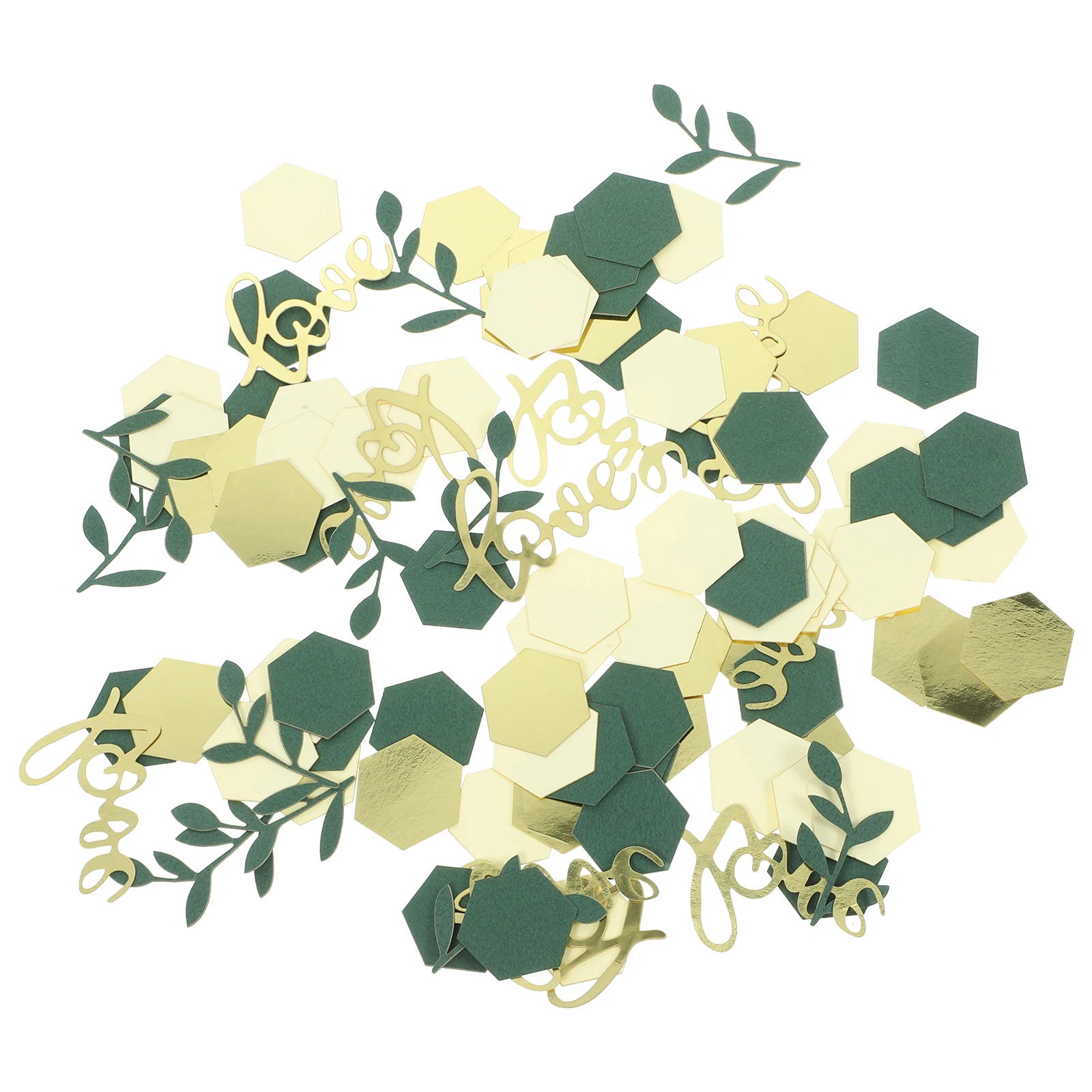 

200 Pcs Party Confetti Paper Decorations Wedding Bridal Shower Anniversary Celebration Hexagon Table Centerpieces