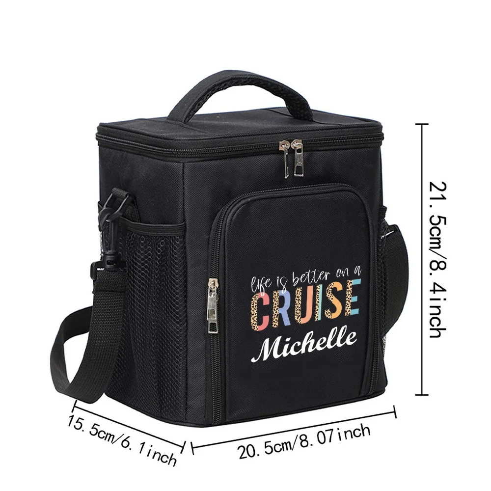 Personalized Customized Name Front Opening Double-layer Ice Pack Outdoor Refrigerated Bags Food Keep Fresh Ice Bag Reusable