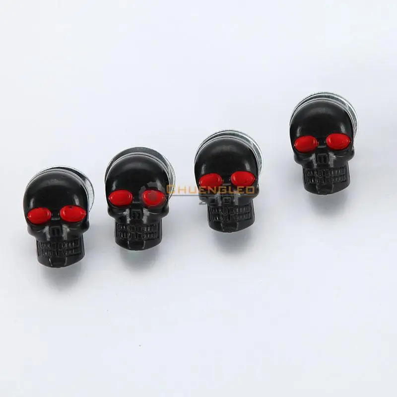 Motorcycle Bolts License Plate Windscreen Fairing Screw 4pcs Black Skull Red Eye Frame Fastener Car ATV Quad Trailer Trucks