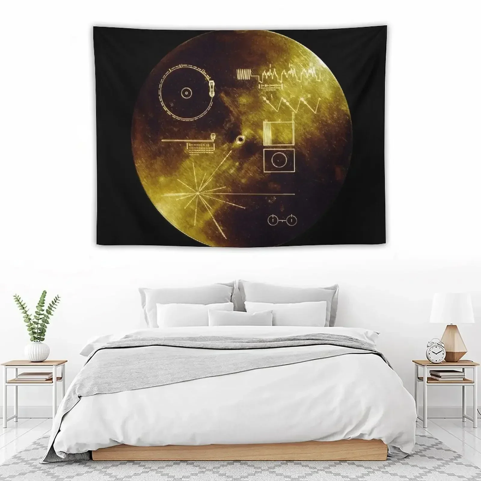 

Voyager Golden Record Tapestry Wall Decor Hanging Outdoor Decor Tapestry