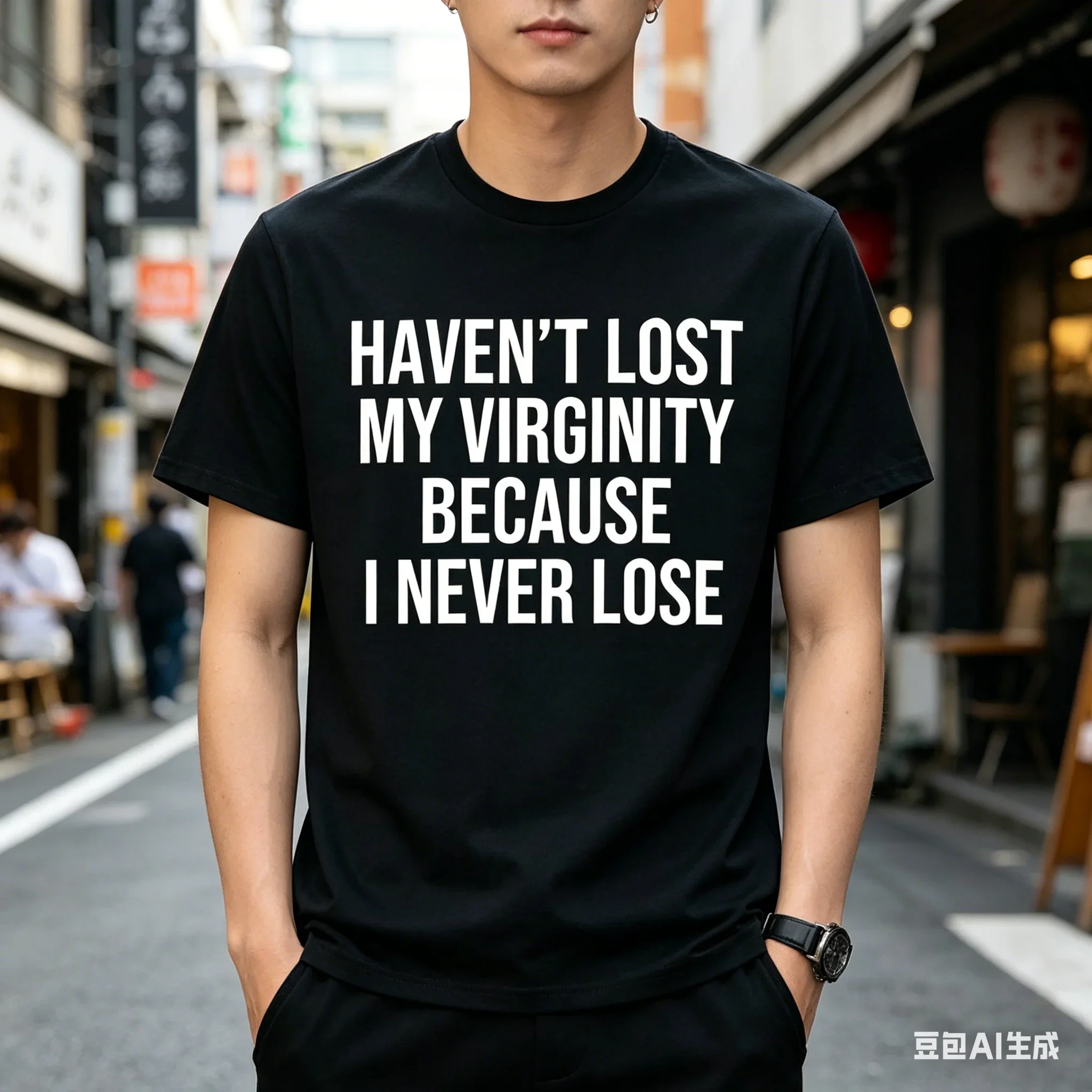 I HAVEN'T LOST MY VIRGINITY BECAUSE I NEVER LOSE Virginity Humor T-shirt Meme Unisex Offensive TShirt Satire Shirt Tee