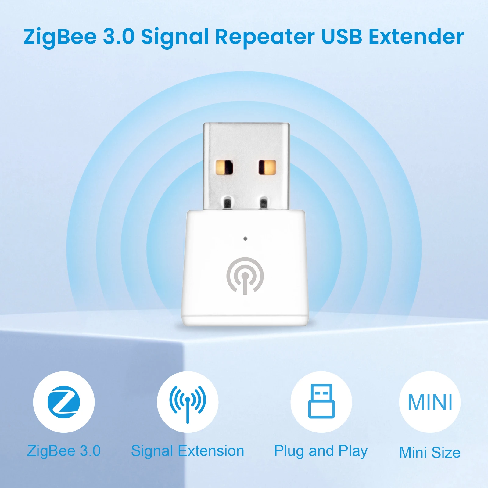 LoraTap Tuya Smart Life ZigBee USB Signal Extension Repeater MINI Mesh Size Gateway Hub Need