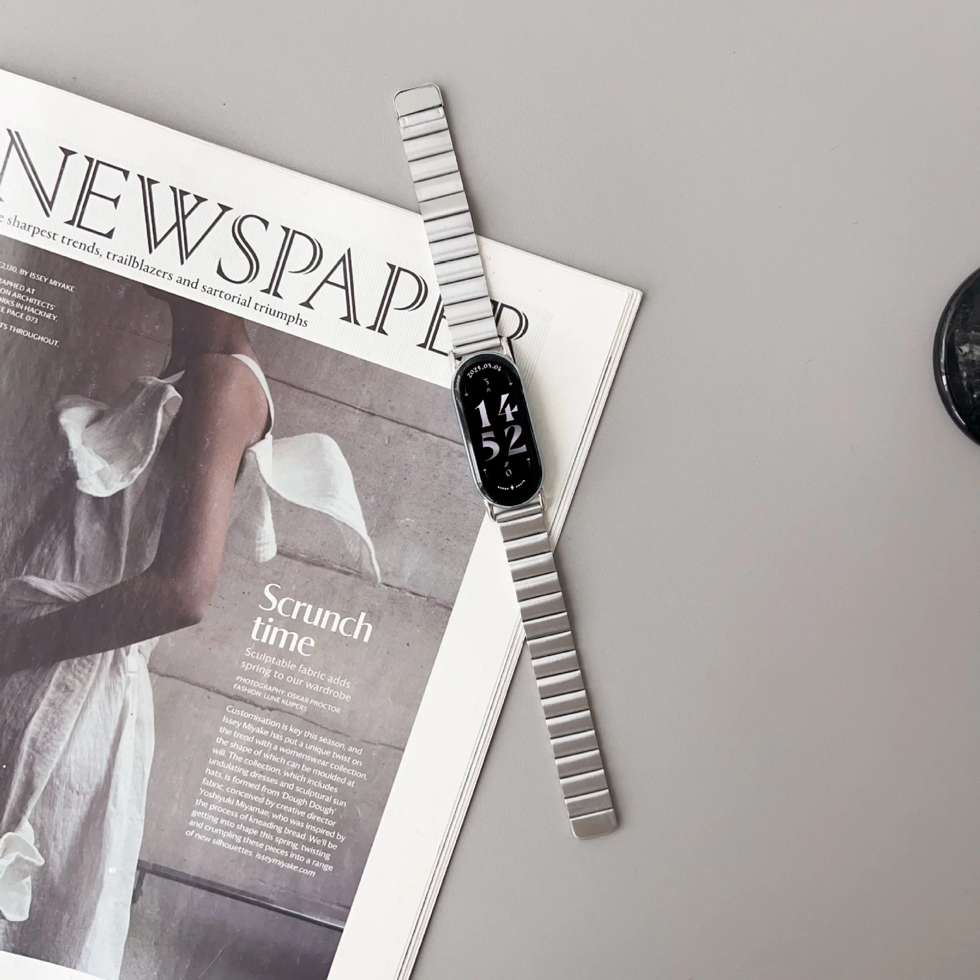 Stainless Steel Strap Applicable To Xiaomi 10 Wristband Bamboo Joint Strip Breathable Magnetic Strap for Xiaomi 9 Wristba