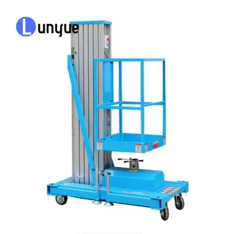 8m Electric Hydraulic Lifting Platform Aluminum Alloy Aerial Work Platform for High Altitude Operation Elevators Lightweight