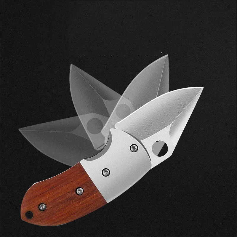 Stainless Steel Mini Knife Foldable Pocket Knife Portable Fruit Slicing Knife Sharp Blade Utility Folding Knife Easy to Carry