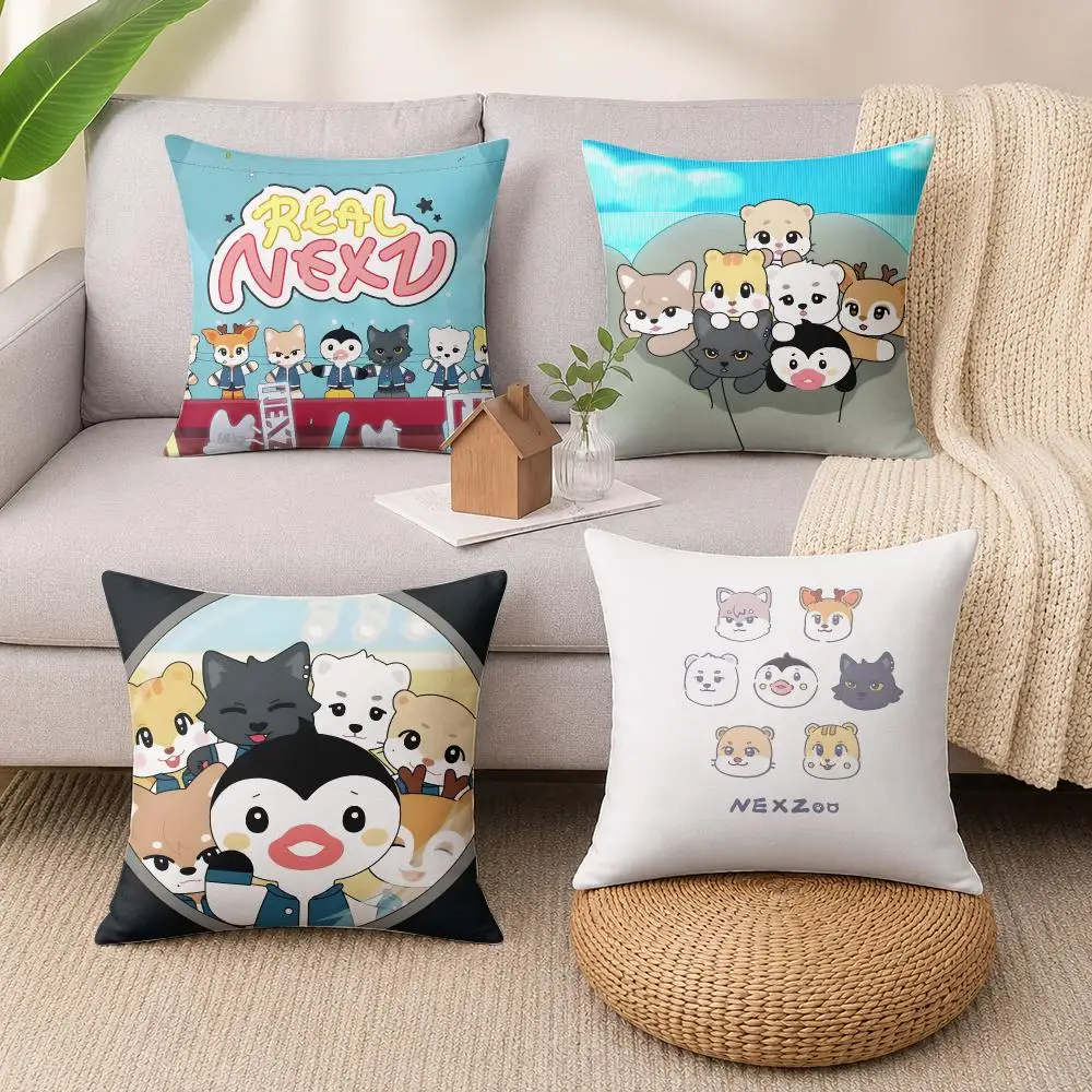 Music Band N-NEXZ NEXZOO Cushion Cover Wrinkle-Resistant Short Plush Cushion Covers Breathable Machine-Washable