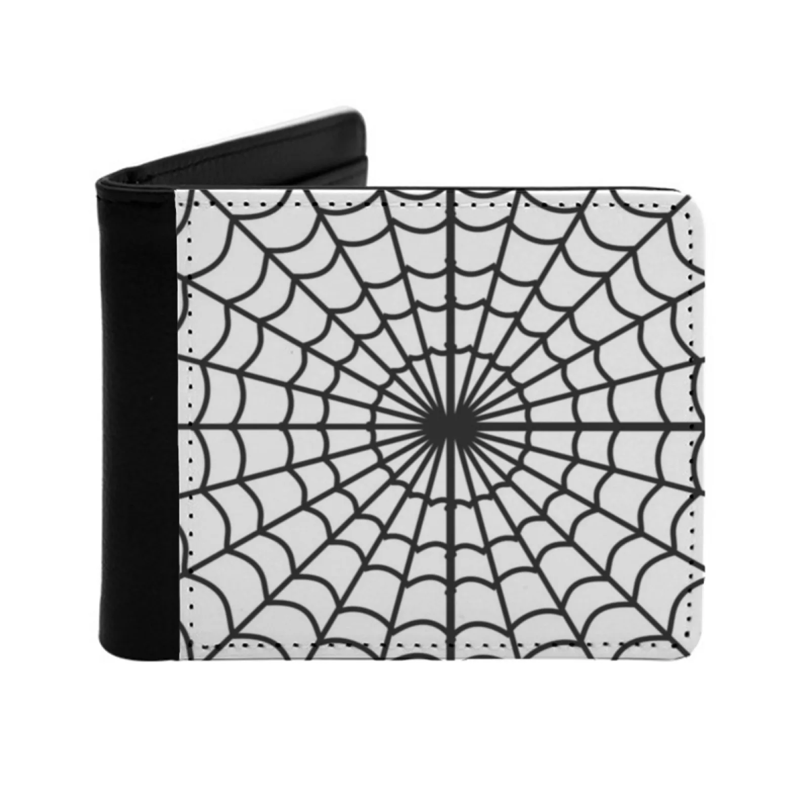 

Симпатичные мужские кожаные кошельки с пауком, кошелек с держателем для кредитных карт, черный кошелек с пауком, милый красивый сетчатый серфинг, быстрая скорость, персонализированный