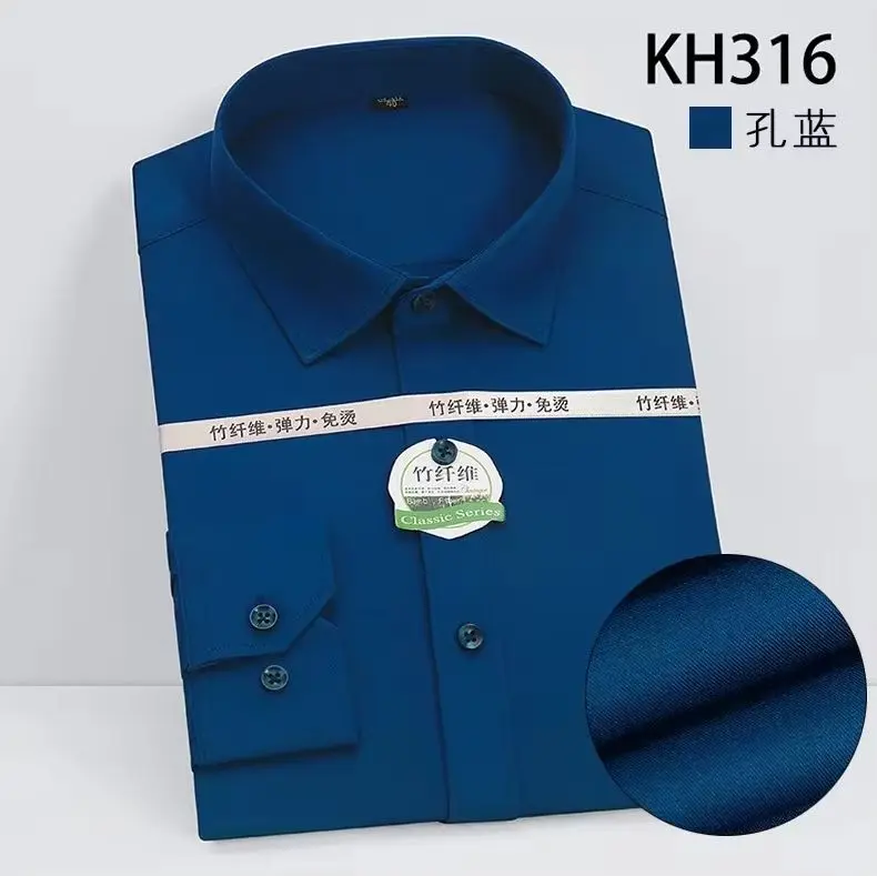 

2027 Men's Purple Formal Dress Shirt, Blue Long Sleeve Shirts, Red Black White Pink Slim-Fit Top Camisa.