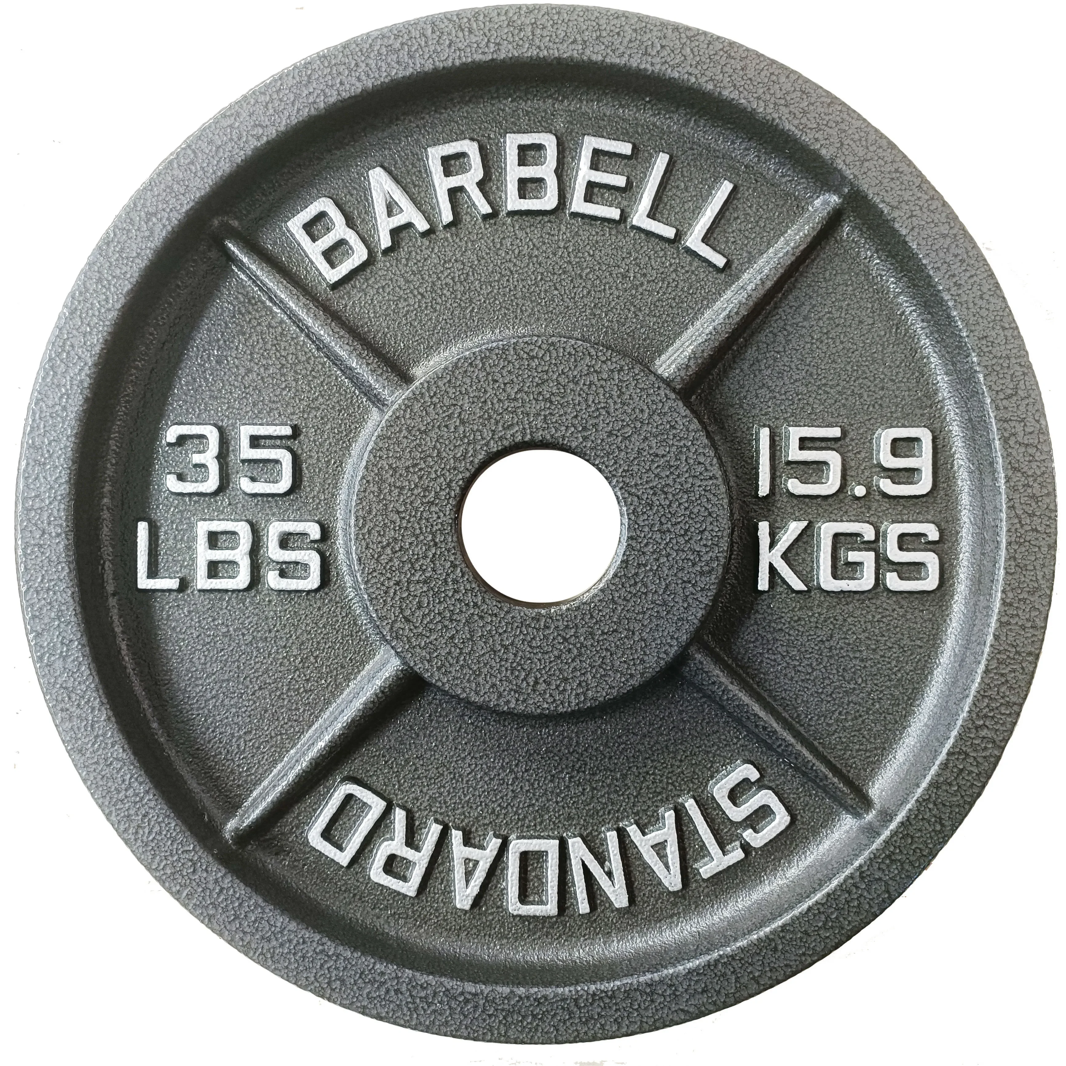 Unisex Gym Fitness Power Lifting Steel Barbell Weight Plate Factory Priced 2.5LB to 45LB