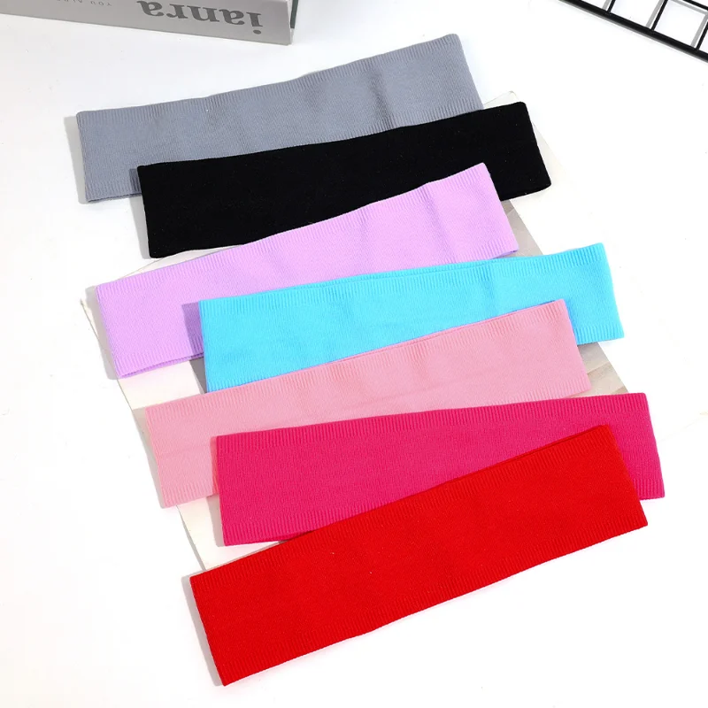 Fashion Sports Headbands Non-Slip Elastic Headbands Running Sweat-absorbing Yoga Spa Wash Face Hairband for Women Men Hair