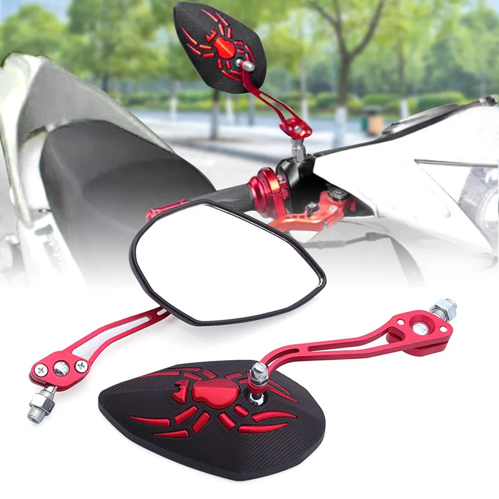 2 uds 10mm espejo retrovisor Universal para motocicleta Anti-vertigo accesorios para moto CNC espejos retrovisores laterales herramienta de montaje pernos ﻿