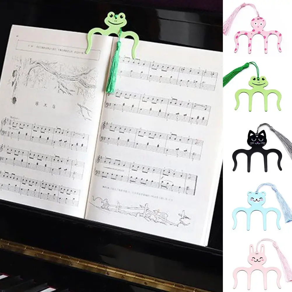 Cartoon Animal Music Book Clip Metal Piano Page Holder Office School Musical Supplies Bookmark Reading Accessories Instrume C6Z2