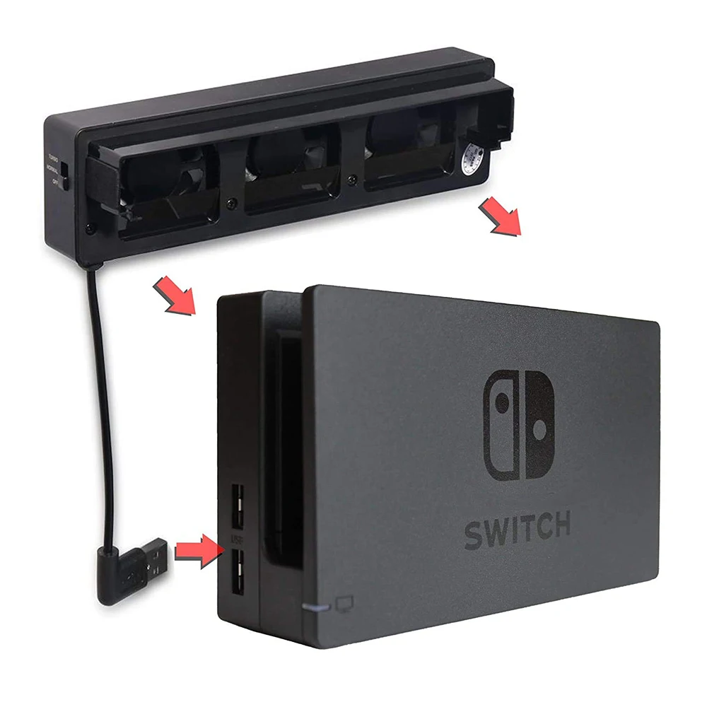 For Nintendo Switch Game Console Cooling Fan Cooler USB Kit Fan For NS Fast Heat Dissipation Heat Sink Game Accessories