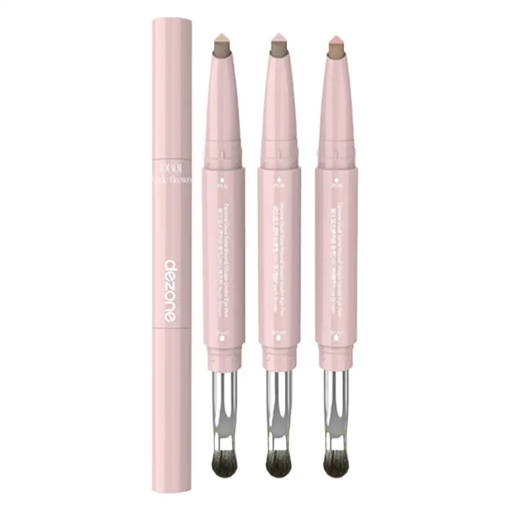 قلم دودة القز الكذب برأسين لتفتيح وتسليط الضوء على الظل 2 في 1 قلم دودة القز للنوم قلم تحديد عيون دودة القز