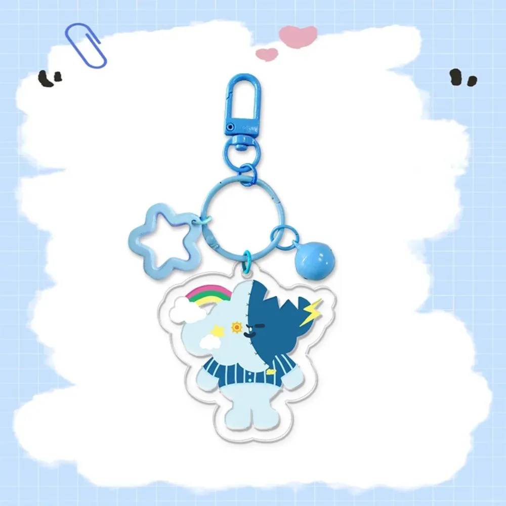 Cute Cartoon Acrylic Keychain with Star & Bell Thai Drama Cp Character Thailand Gmmtv Bag Charms Pendant Fans Collectible Gift view 4