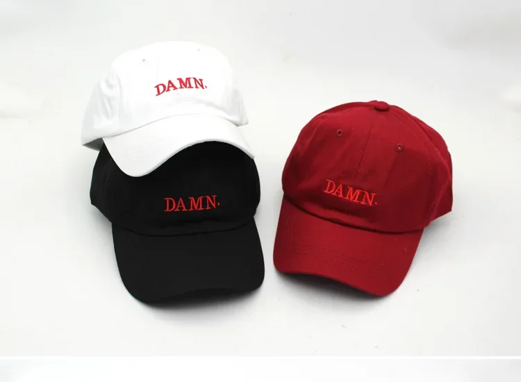 Unisex Spring summer DAMN Hats Embroidered Earth Dad Hat Hip Hop cap Kendrick lamar Rapper Snapback hats Baseball Cap wholesale