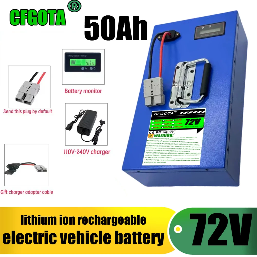 

72V 20Ah-100Ah electric motorcycle two wheel foldable Citycoco electric motorcycle lithium-ion battery pack 3000W