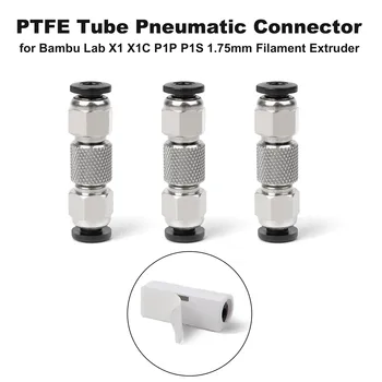 PTFE チューブ空気圧コネクタバンブーラボ 3D プリンタ X1 X1C X1E P1P P1S 1.75 ミリメートルフィラメント押出機竹 3D プリンタ部品