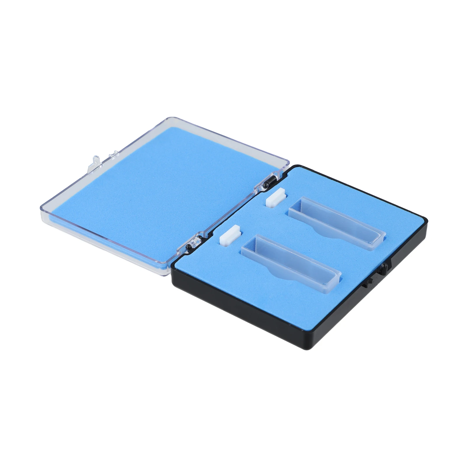 Set of 2 Optical Path 10mm Quartz Cuvettes Transparent with Frosted Sides Compatible with For 751722 Spectrophotometer