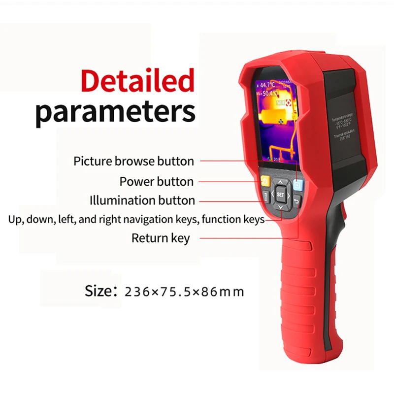 UNI-T-Infrared Camera Temperature Imaging Circuit, Manutenção Elétrica, Thermal Imager, Resolução 256 × 192, UTI260B UTi260A