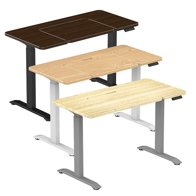 2025 New Dual Motor Electrical Height Adjustable Desk Half Tilting Desktop Sit to Stand Desk Drawing Table