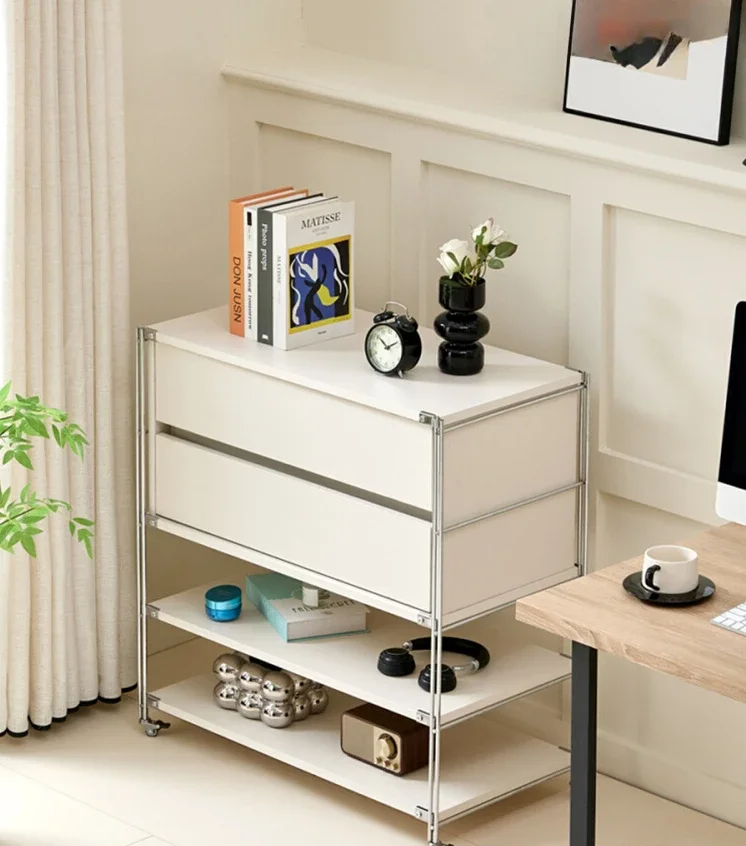 Eisenron Bauhaus Locker Multi-Layer Magazine Rack Nordic Living Room Removable Sofa Side Cabinet Storage Chest of Drawers