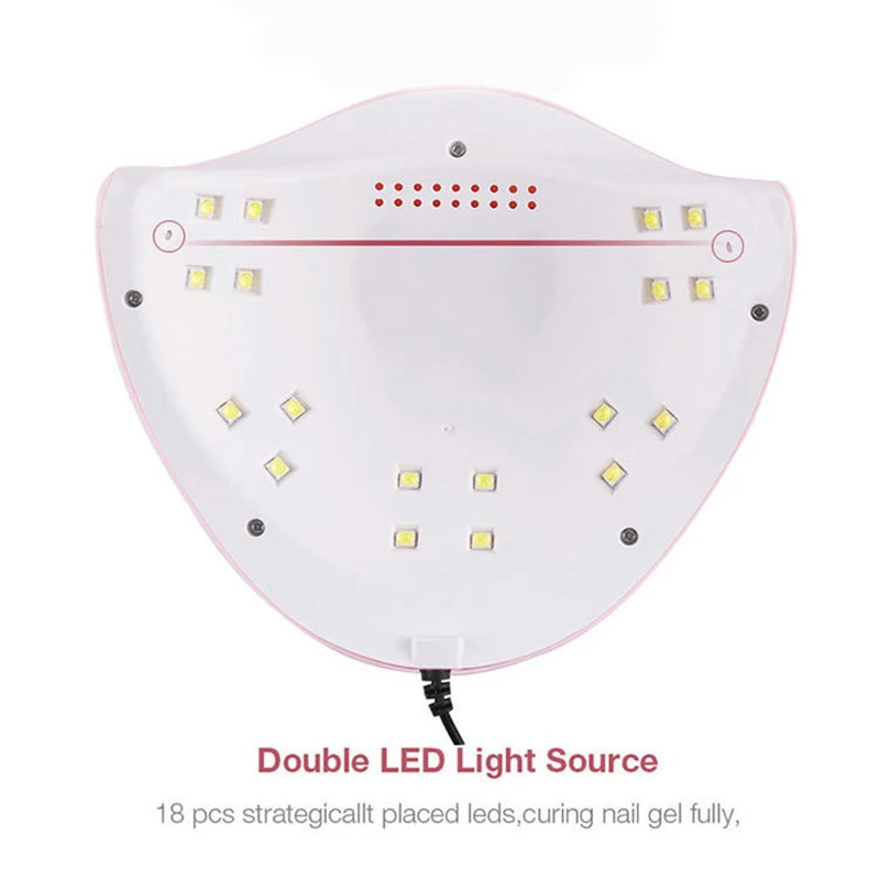 Lampe UV à 18LED 54W pour Nail Art, Minuterie, Gel, USB, vaccoir, Équipement, Outils de Manucure