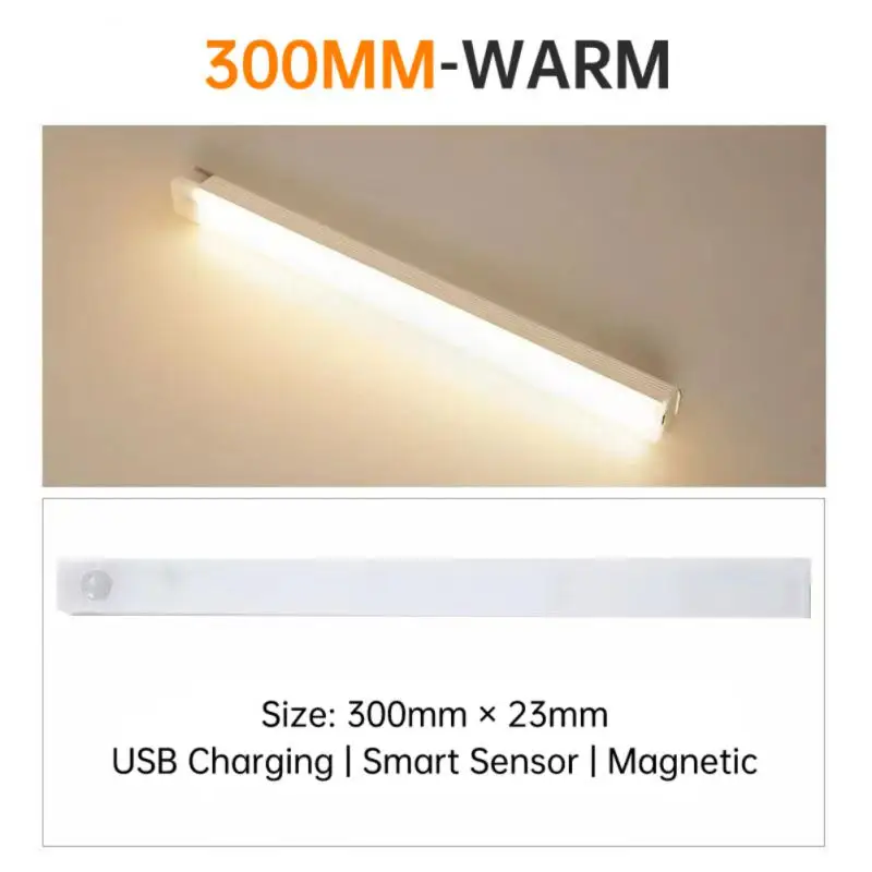 

LED Night Light Under Backlight For Kitchen Motion Sensor Cabinet Light Wireless USB Rechargeable Lamp Cabinet Wardrobe Lamp