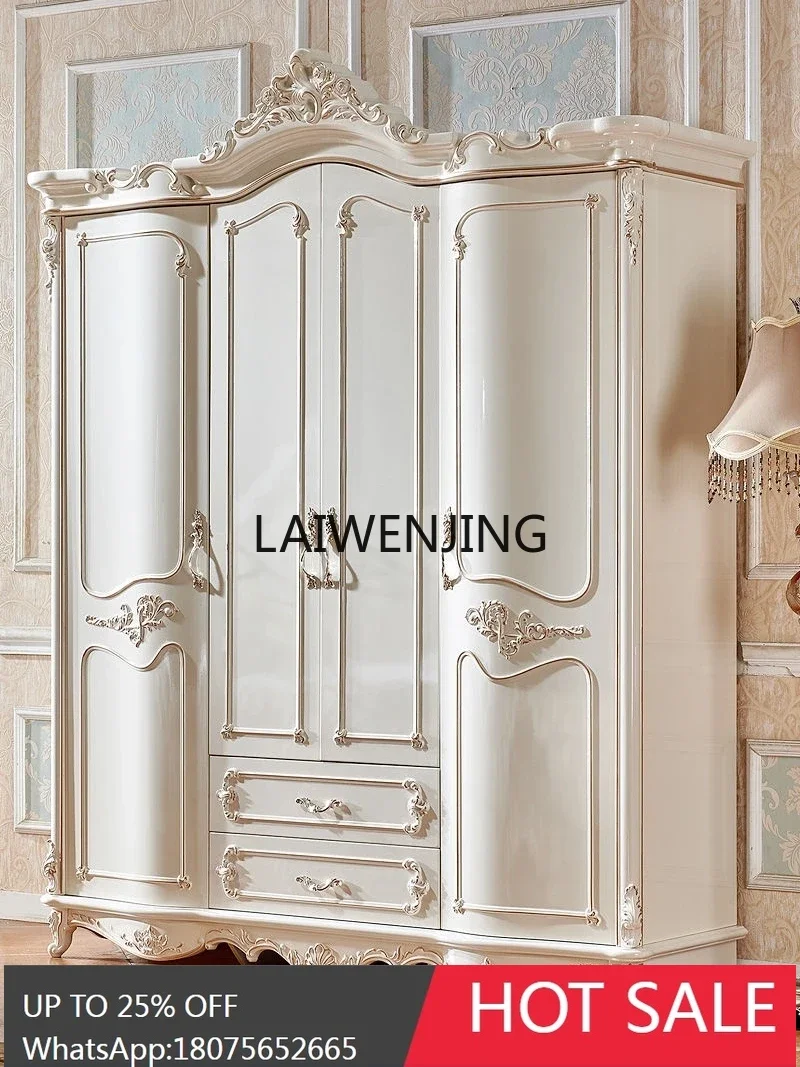 

LYN bedroom solid wood pearlescent baking paint bedroom custom gold-painted wardrobe corner